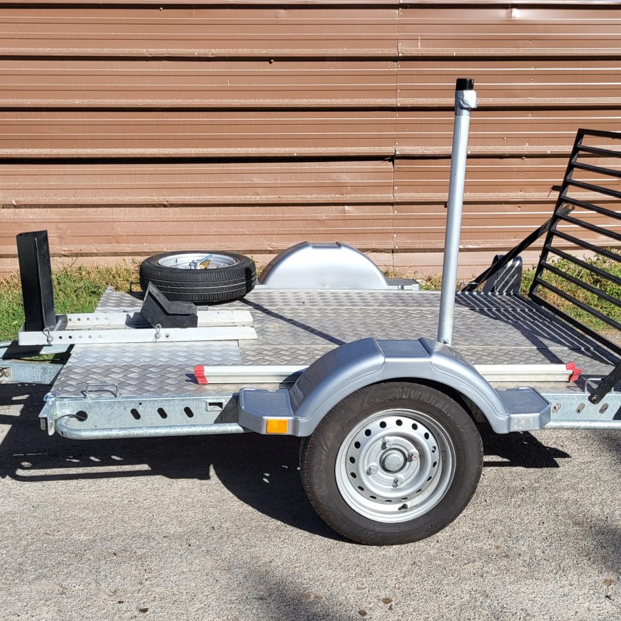 Remorque moto basculante + support vélo