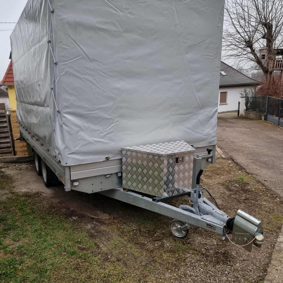 Remorque SARIS PLATEAU PL 406 204 2700 2 ESSIEUX,  bache haute 2,00m,  ptac 2700kg